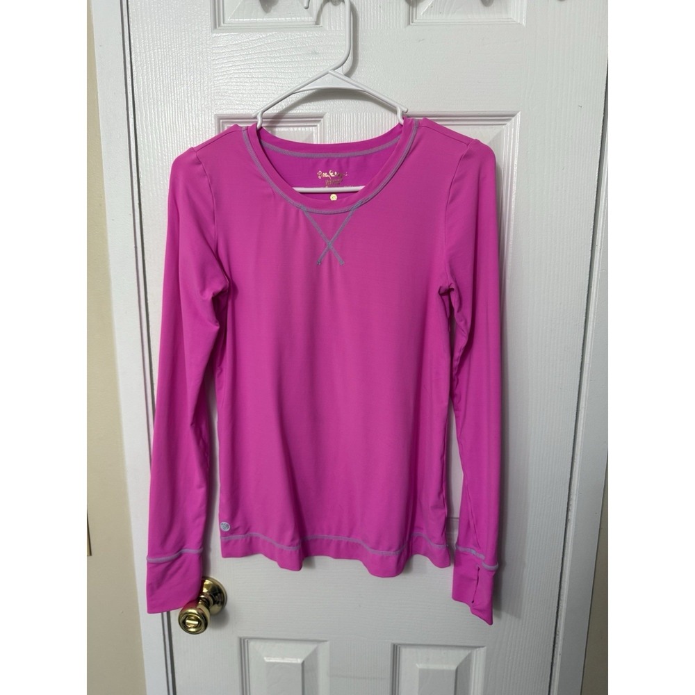 Lilly Pulitzer Luxletic Womens XS Pink UPF 50+ Renay Sunguard Shirt
